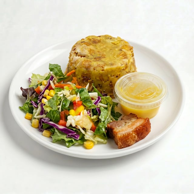 Mofongo De Chicharrones | Mofongo with Pork Rind.